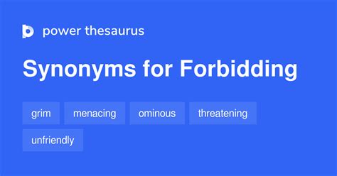 FORBIDDING Synonyms 